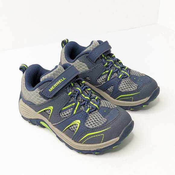 Merrell Trail Chaser Sporty Sneakers, Navy/Grey/Green, Toddlers 9 - Picture 1 of 6